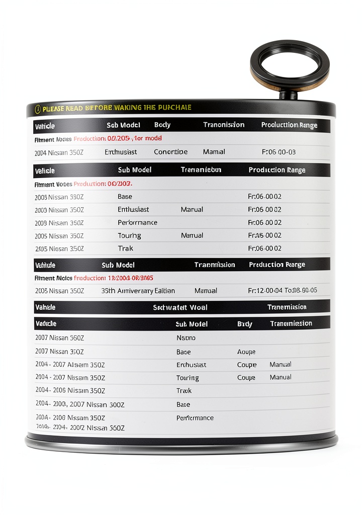 Nissan 350Z Output Shaft Seal