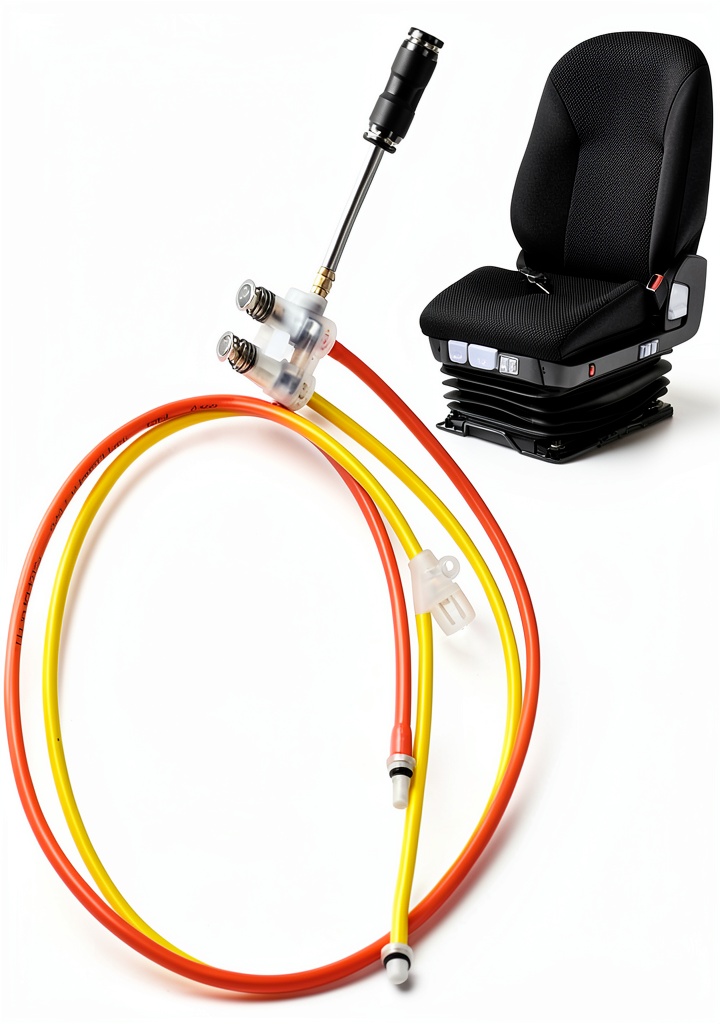 Technician installing the OUKENS seat valve repair kit on a truck seat