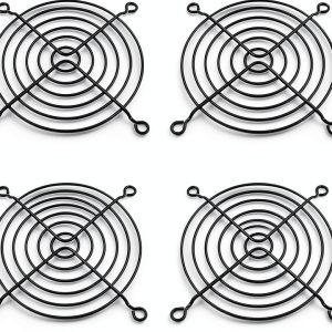 Easycargo 92mm Fan Grill Black Guard with Screws 4 Pack-0