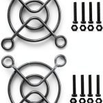 Easycargo 40mm Fan Grill/Guard with Screws + Nuts (Black 2-Pack)-0