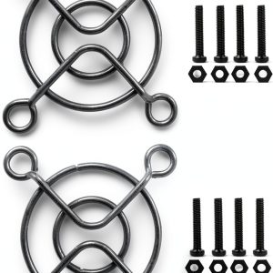 Easycargo 40mm Fan Grill/Guard with Screws + Nuts (Black 2-Pack)-0