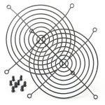 140mm Black Fan Grill Guard 2 Pack by Coolerguys Carbon Steel-0