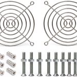 92mm Stainless Steel Fan Grills with Screw for 80mm Fans PC Fan Protection (2 Pack)-0