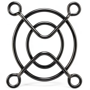 40mm Black Fan Grill Guard with Screws and Nuts by Easycargo - 4 Pack-0