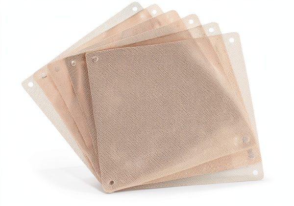 MECCANIXITY 6PCS PC Dust Filter, 140x140mm PVC Computer Case Cooler Dustproof Mesh Cover Fan Grills for Computer Chassis Speakers, White-0