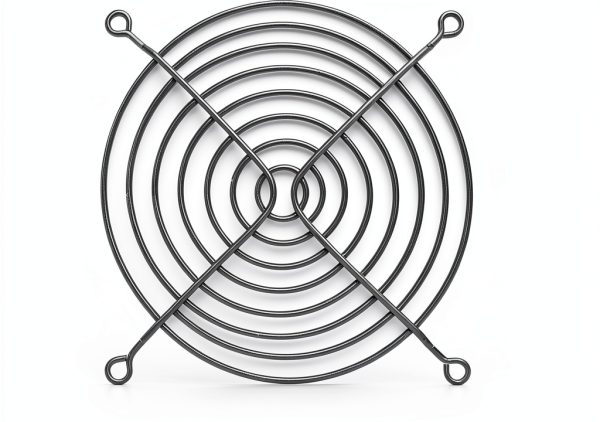 Easycargo 120mm Fan Grill Guard Black 4 Pack with Screws-1