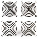80mm Fan Grill by Easycargo - 4 Pack Black Metal Guard with Screws-0