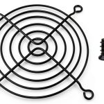 Easycargo 92mm Fan Grill Set 2 Black Grills with Screws for PC Fans-0